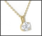 Preview: Diamant Collier mit 0,96ct Solitär Brillant, 585 Gold